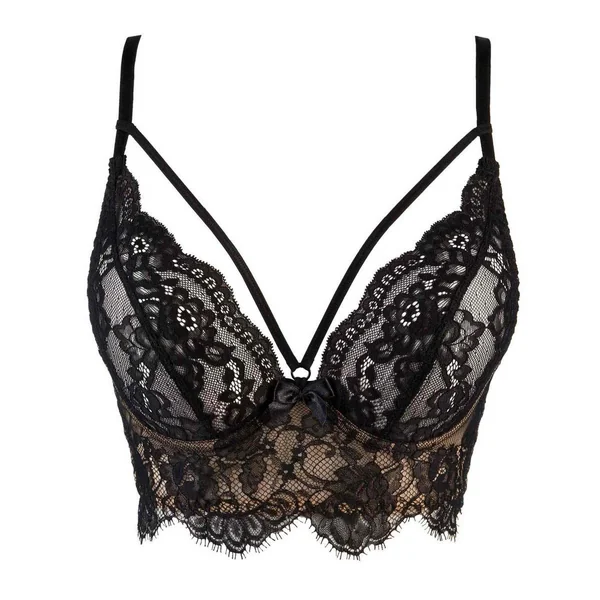 Semi-corset - Noir et beige Axami lingerie