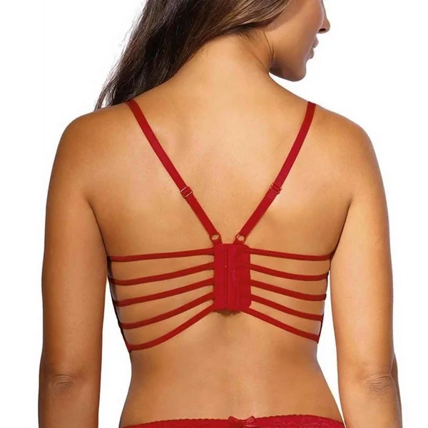 Semi-corset - Rouge en dentelle Axami lingerie