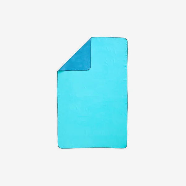Serviette microfibre double face bleu/vert ultra compacte taille xl 110 x 175 cm