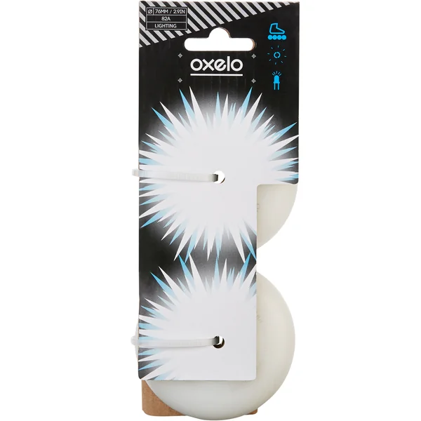 Set 2 ROUES lumineuses de roller en ligne avec ROULEMENTS 76MM 82A