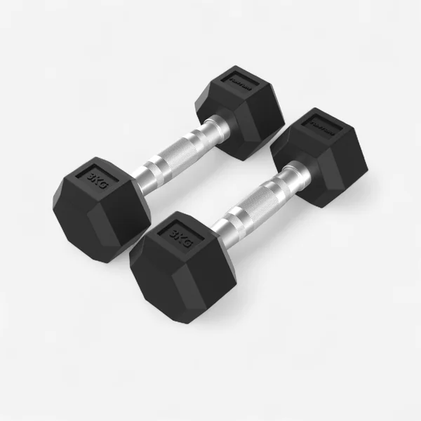 Set haltères musculation caoutchouc 1-10 kg Tunturi