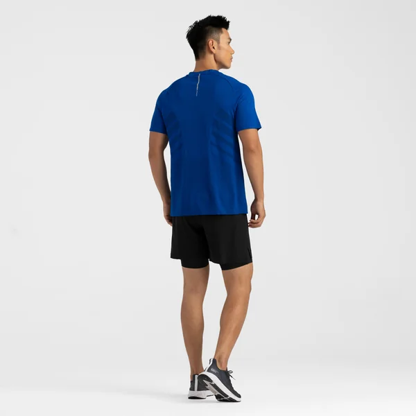 Short 2 en 1 de running Homme - KIPRUN Run 500 Confort Noir