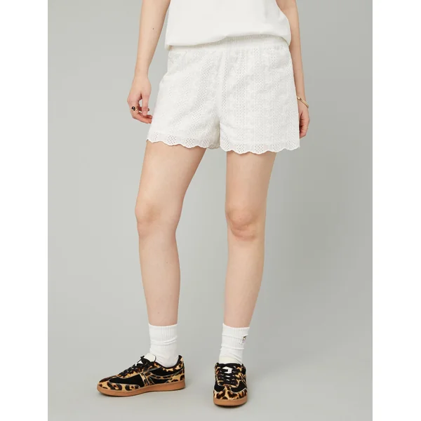 Short broderie anglaise Blanc écru