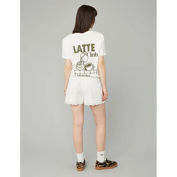 Short broderie anglaise Blanc écru