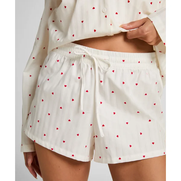 Short Cotton Hearts - Blanc