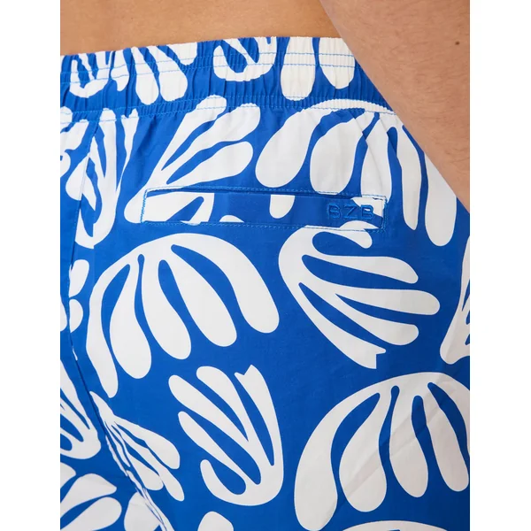 Short de bain imprimé ART COLLECTION Bleu foncé