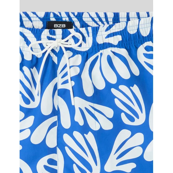 Short de bain imprimé ART COLLECTION Bleu foncé