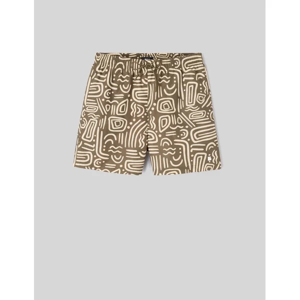 Short de bain imprimé Vert kaki