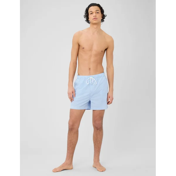 Short de bain seersucker bleu