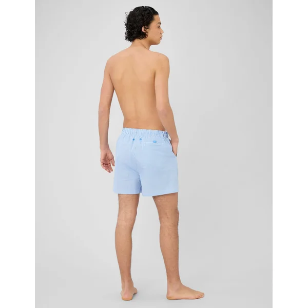 Short de bain seersucker bleu