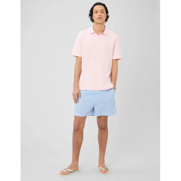 Short de bain seersucker bleu