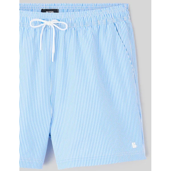 Short de bain seersucker bleu
