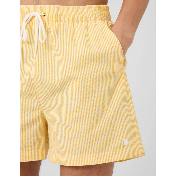 Short de bain seersucker Jaune foncé