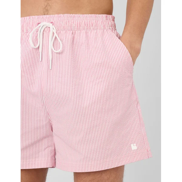Short de bain seersucker rose