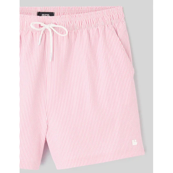 Short de bain seersucker rose