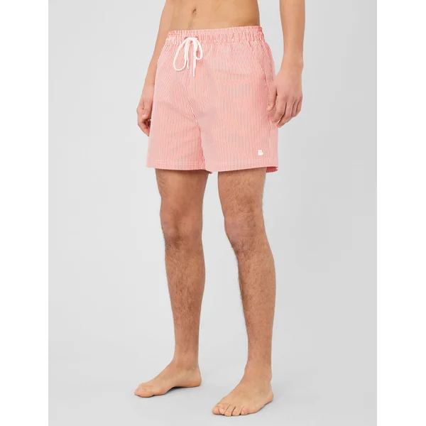 Short de bain seersucker Rouge