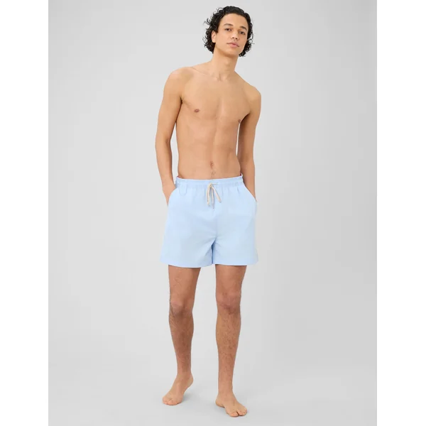 Short de bain uni Bleu clair