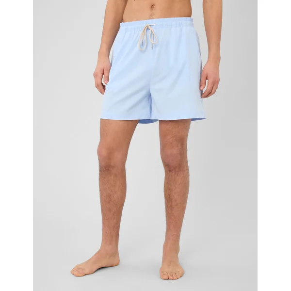 Short de bain uni Bleu clair