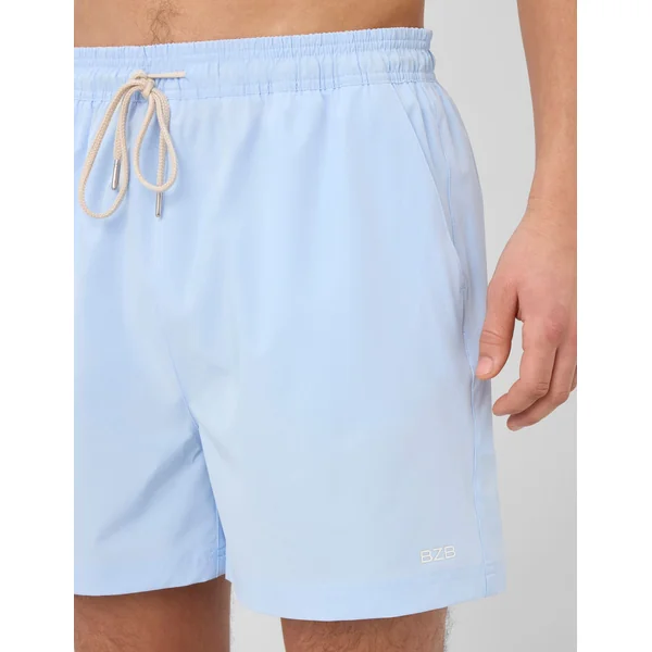 Short de bain uni Bleu clair