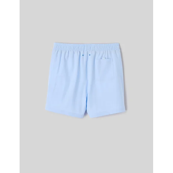 Short de bain uni Bleu clair