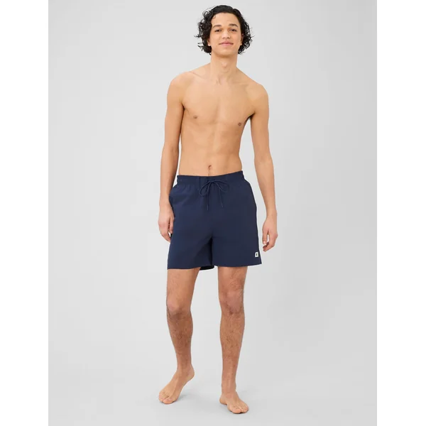 Short de bain uni Bleu foncé
