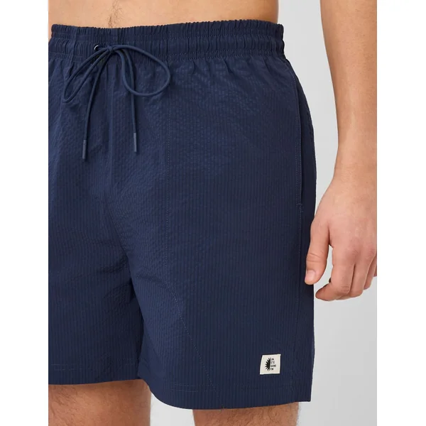 Short de bain uni Bleu foncé