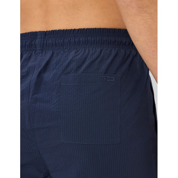 Short de bain uni Bleu foncé