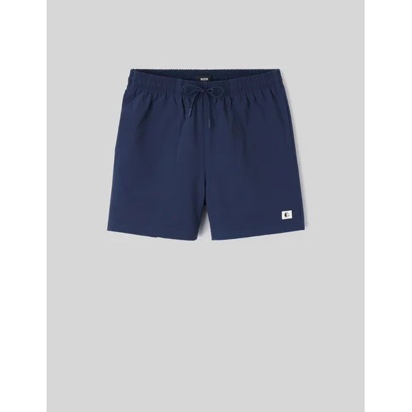 Short de bain uni Bleu foncé