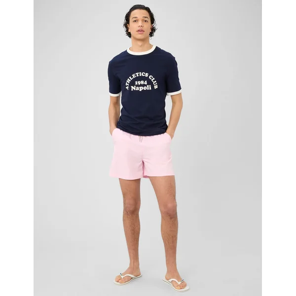 Short de bain uni Rose pâle