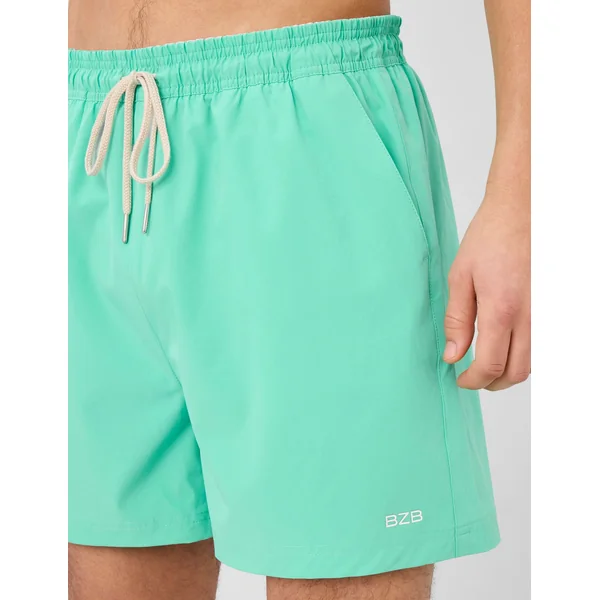 Short de bain uni Vert d'eau