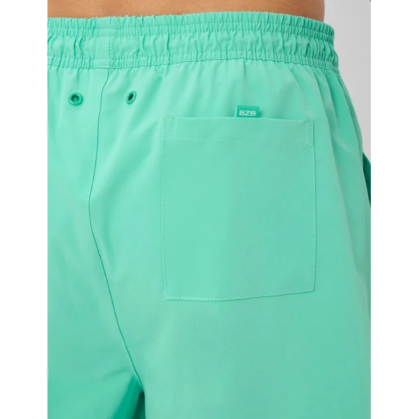 Short de bain uni Vert d'eau