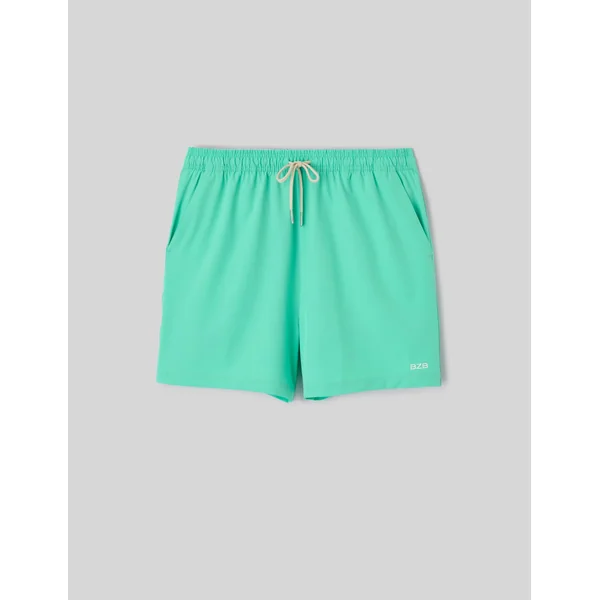 Short de bain uni Vert d'eau