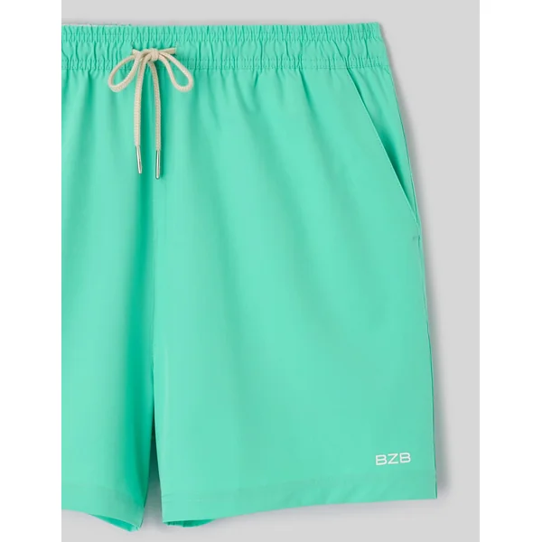 Short de bain uni Vert d'eau