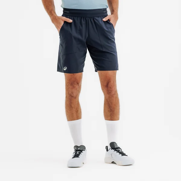 Short de padel respirant homme - kuikma dry + bleu noir