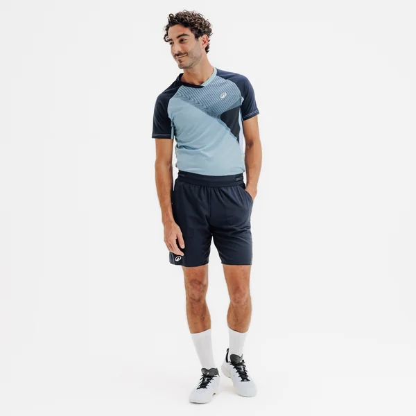 Short de padel respirant homme - kuikma dry + bleu noir