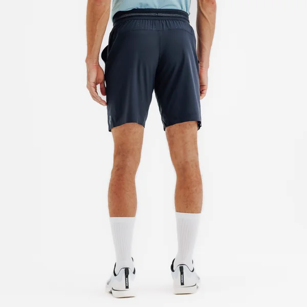 Short de padel respirant homme - kuikma dry + bleu noir