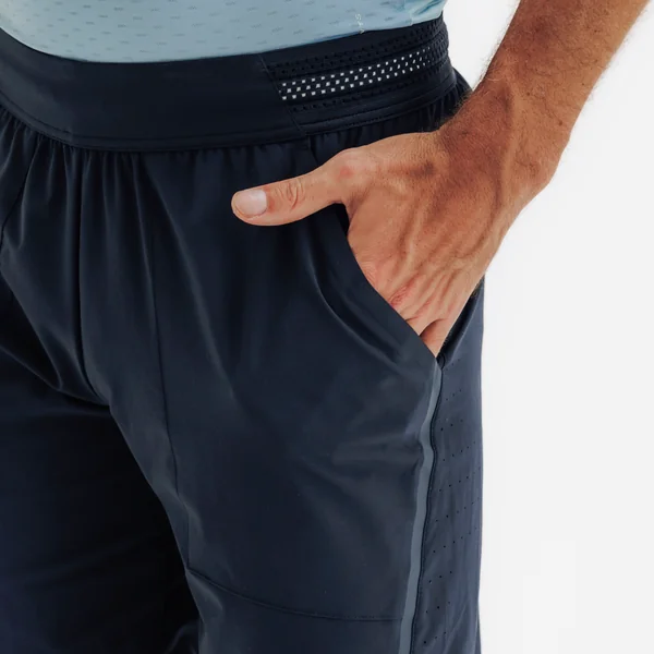 Short de padel respirant homme - kuikma dry + bleu noir