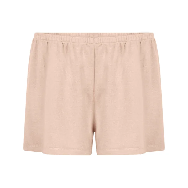 Short de pyjama en jersey brossé - Beige