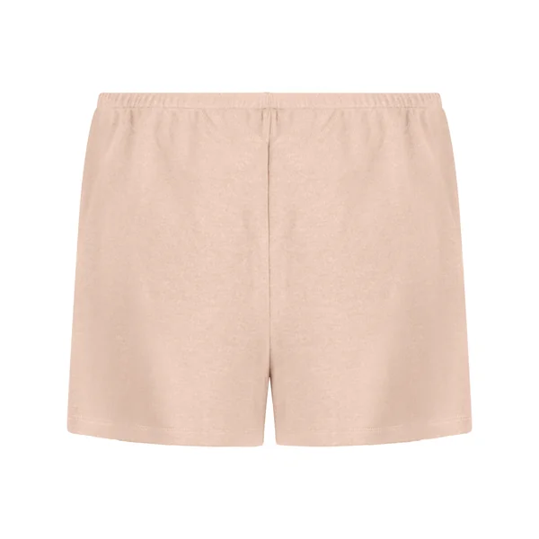 Short de pyjama en jersey brossé - Beige