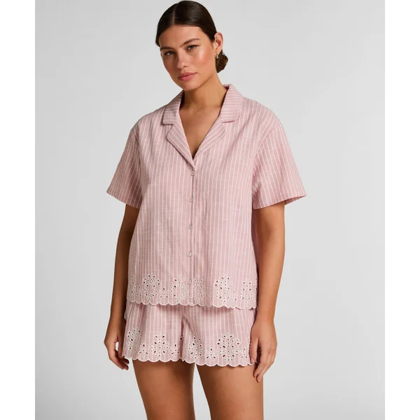 Short de Pyjama Rayé - Rose