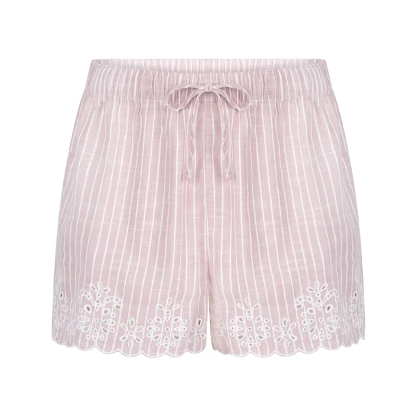 Short de Pyjama Rayé - Rose