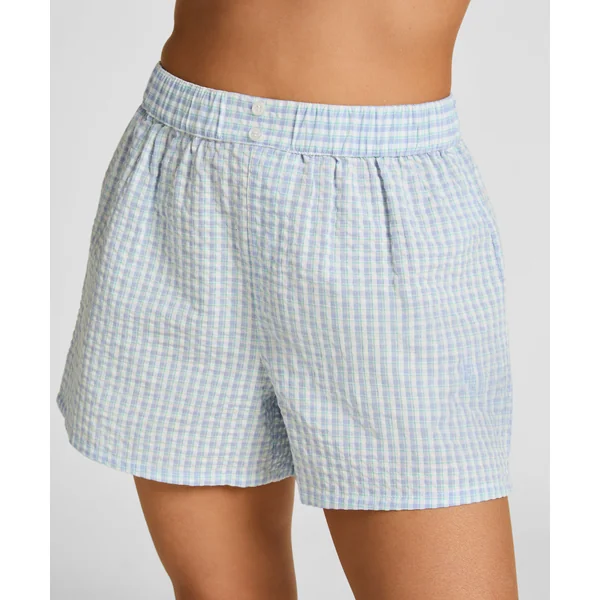 Short de Pyjama Seersucker - Bleu