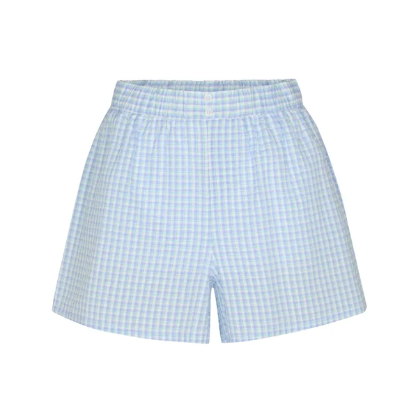 Short de Pyjama Seersucker - Bleu