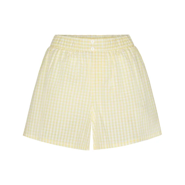Short de Pyjama Seersucker - Jaune