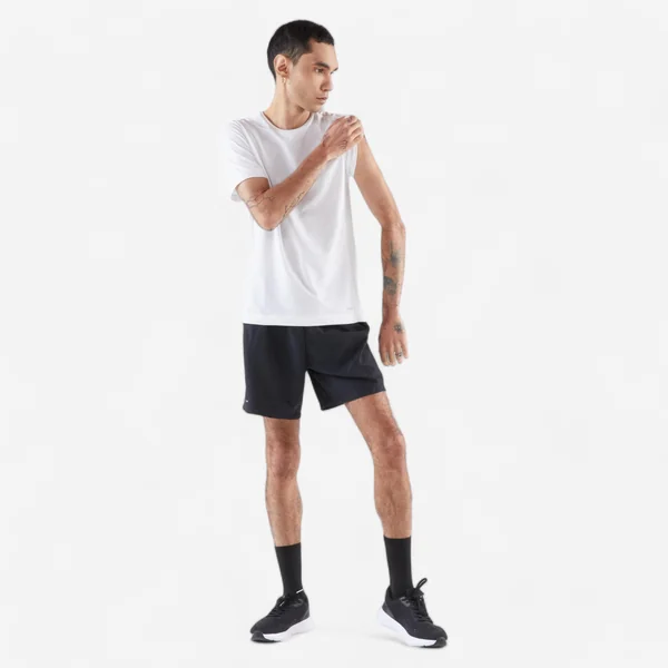 Short de running homme - kiprun run 100 noir