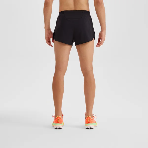 Short de running homme - Kiprun run 500 confort split noir