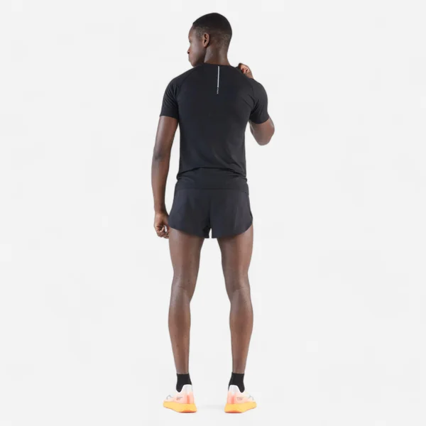 Short de running homme - Kiprun run 500 confort split noir