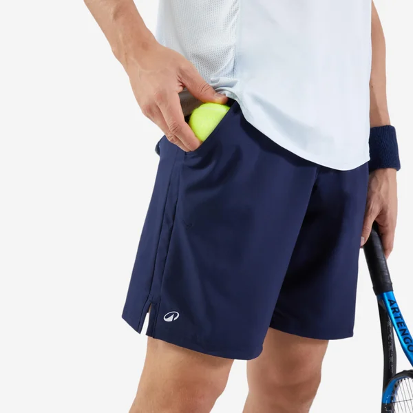 Short de tennis homme - artengo essential+ bleu marine