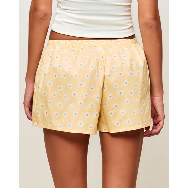 Short en coton motifs fleurs