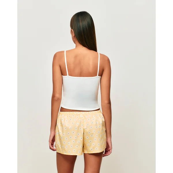 Short en coton motifs fleurs